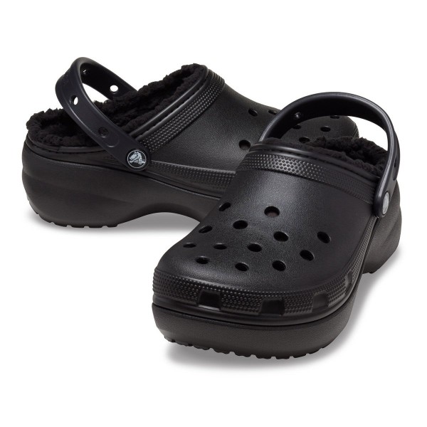 Crocs Ciabatte Classic Platform Lined Clog W Nero